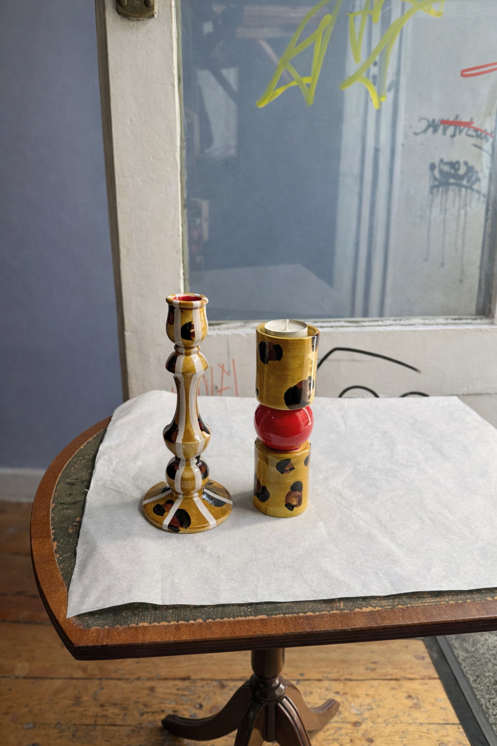 Candle Holder PANTHER & RED