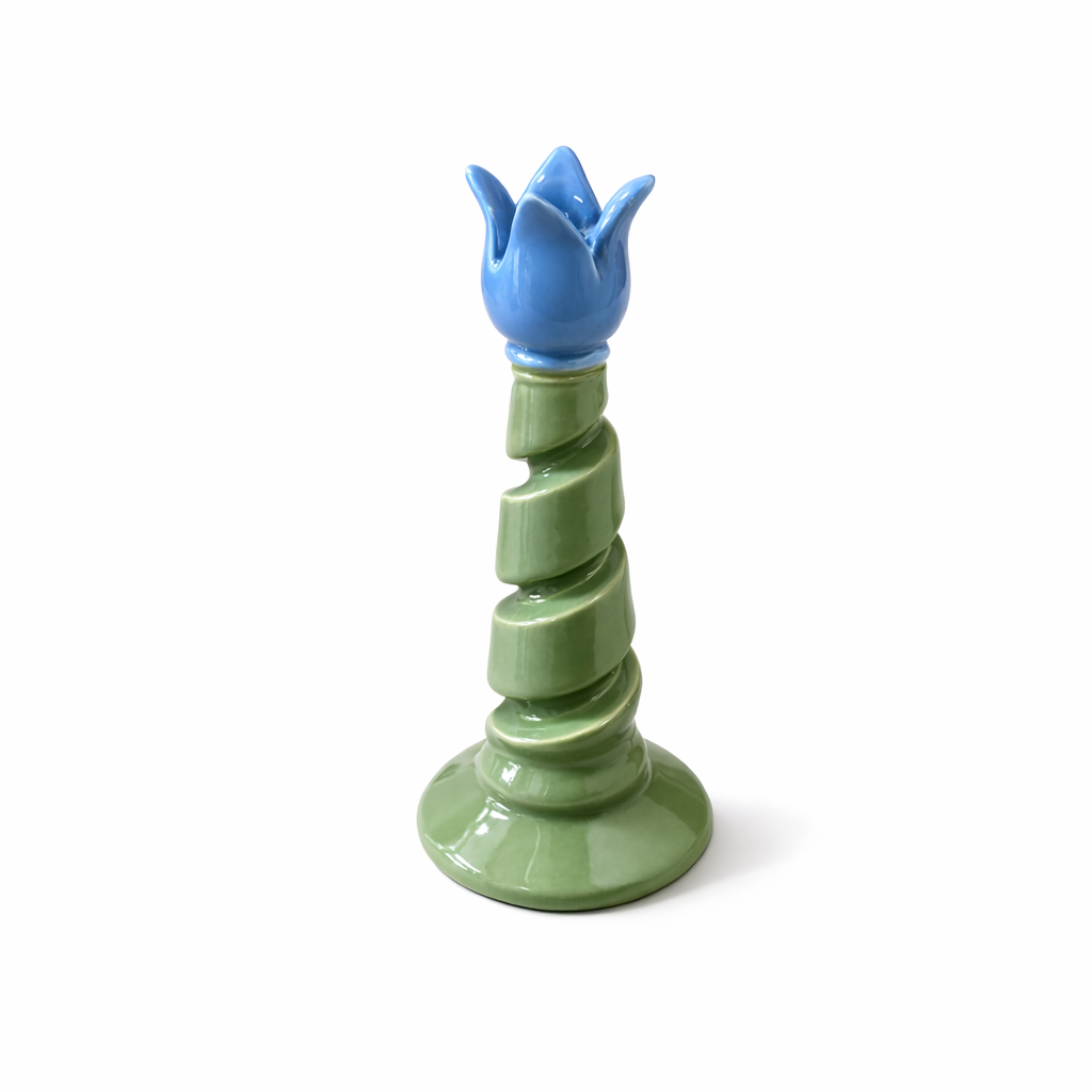 Candle Holder FLOWER green
